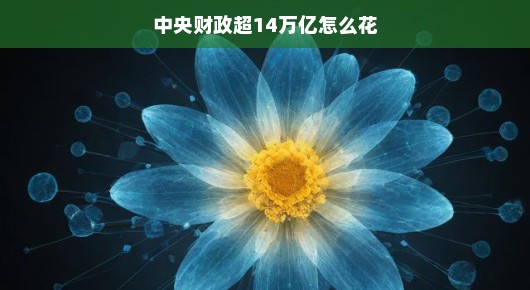 中央财政超14万亿,如何巧妙花钱之道