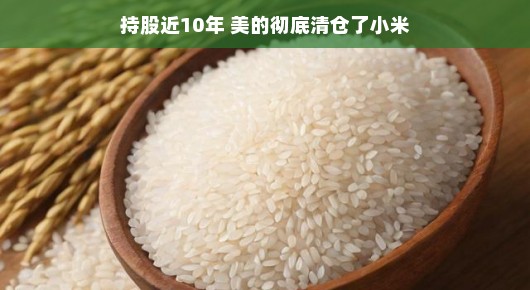 持股近10年，美的彻底清仓小米，一场十年的投资故事落幕