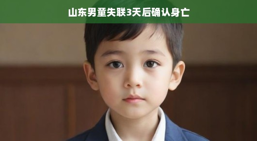 山东男童失联3天后确认身亡，寻找真相与反思