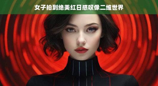 红日映照下的二次元世界，女子意外发现令人陶醉的秘密，时光之美惊艳无比