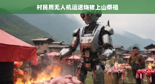 科技助力祭祖新风尚，村民用无人机运送烧猪上山