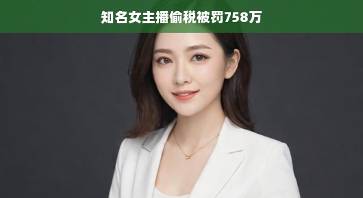 知名女主播偷税被罚758万背后的故事与思考
