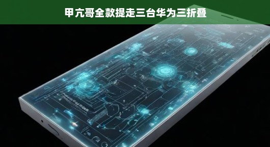 甲亢哥霸气全款提走三台华为最新三折叠手机,科技与豪气的轻松交汇