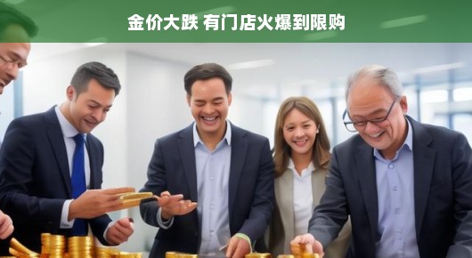 金价暴跌掀起抢购热潮,门店火爆至限购!千载难逢的抢购机会!