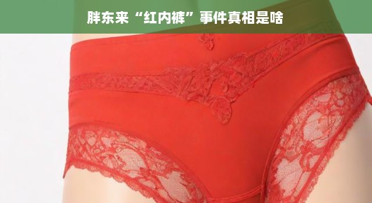 揭秘胖东来红内裤事件真相的背后 揭秘胖东来红内裤事件真相的背后
