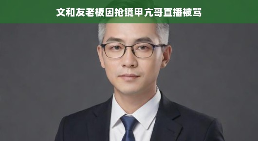 文和友老板直播抢镜甲亢哥遭遇争议,公众反应引发热议