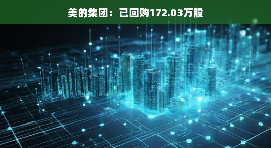 美的集团,积极回购股份,展现信心与决心 美的集团,积极回购股份,展现信心与决心