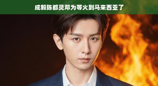 成毅陈都灵邓为等，火遍马来西亚的明星魅力