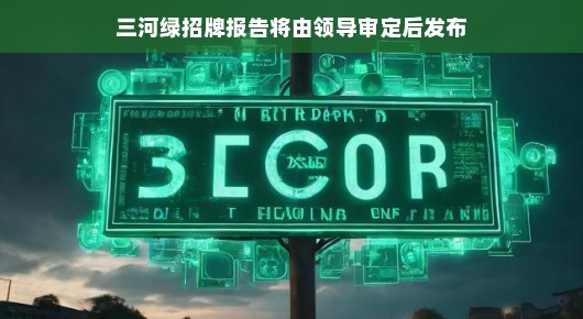 揭秘三河绿招牌背后的故事，领导点赞的背后真相！绿色新篇章，我们共同开启新篇章啦！