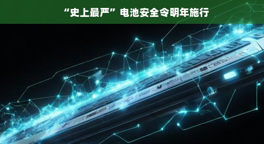 史上最严电池安全令，迈向更安全的明天