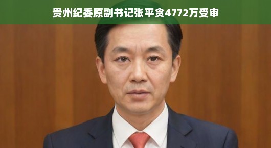 揭秘贵州纪委原副书记张平的贪腐内幕，纪委高层背后的真相揭晓，轻松解读张平贪腐案，纪委副书记的腐败故事浮出水面。