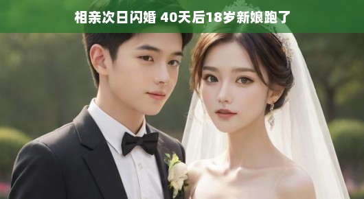 嘿，闪电婚姻也疯狂！相亲次日闪婚，一月后新娘神秘消失，青春闹剧上演速度与激情秀！