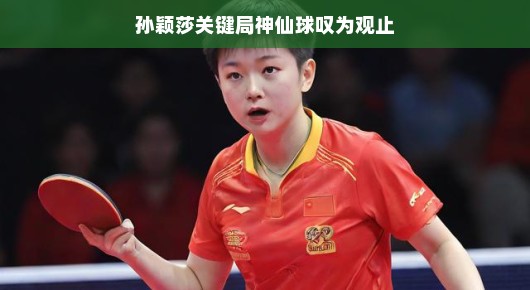孙颖莎关键局神仙球，叹为观止的赛场瞬间