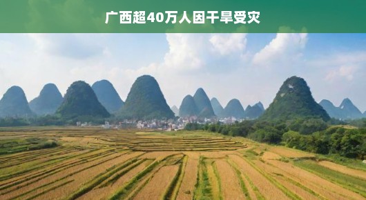 广西干旱受灾情况，超40万人受影响，我们如何应对？