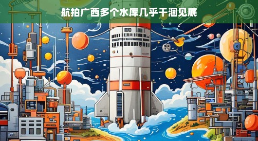 航拍视角下的广西水库，干涸之美与水资源的新思考