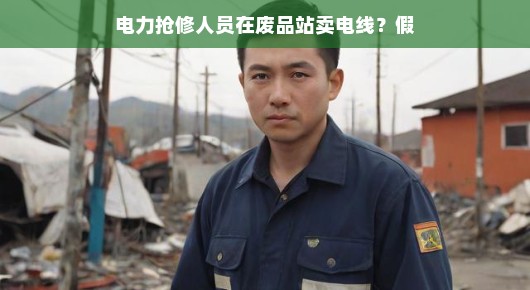 电力抢修人员的日常，电线不应在废品站出售？假的！
