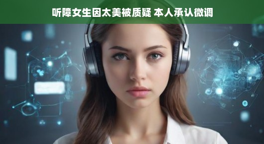 听障女生因太美被质疑，本人承认微调—美丽背后的故事