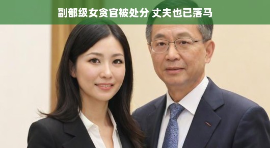 副部级女贪官被处分,丈夫也难逃法网—正义终将到来