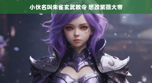 小伙名叫朱雀玄武敕令，紫薇大帝的传奇之旅