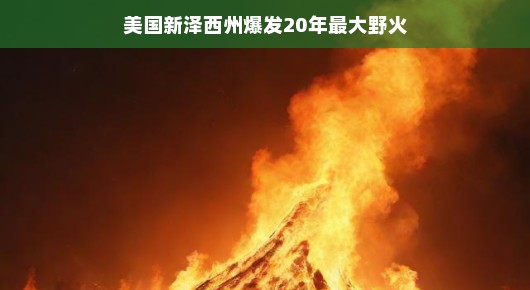 美国新泽西州遭遇二十年最大野火,但不必过于紧张