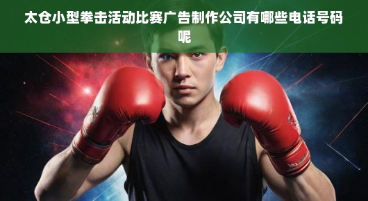 太仓小型拳击活动比赛广告制作公司全解析—寻找专业合作伙伴的电话号码