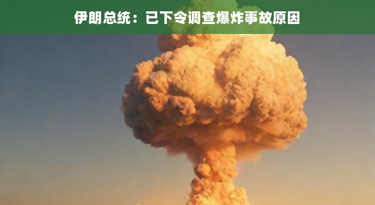 伊朗总统下令调查爆炸事故原因，事故背后寻求真相的旅程