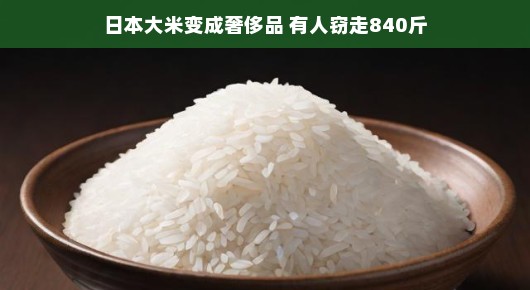 日本大米变奢侈品,窃贼暗度陈仓—一场关于大米的离奇故事