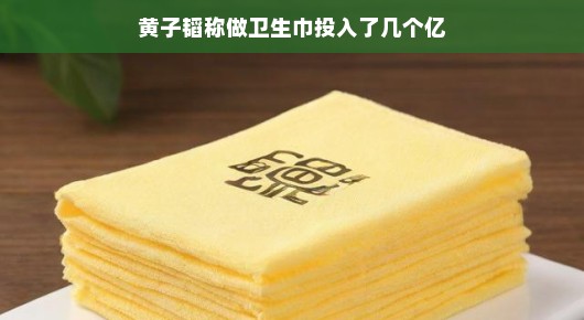 黄子韬投入数亿做卫生巾，跨界创新的勇气与智慧