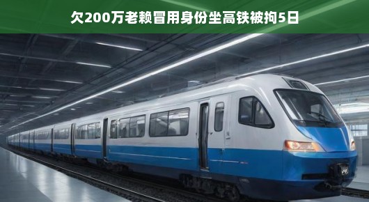 轻松应对困境，老赖冒用身份坐高铁被拘五日背后的故事
