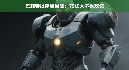 巴菲特批评贸易战，全球75亿人不喜欢你
