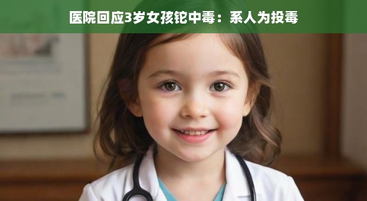 轻松应对危机,医院回应三岁女孩铊中毒事件—人为投毒揭秘