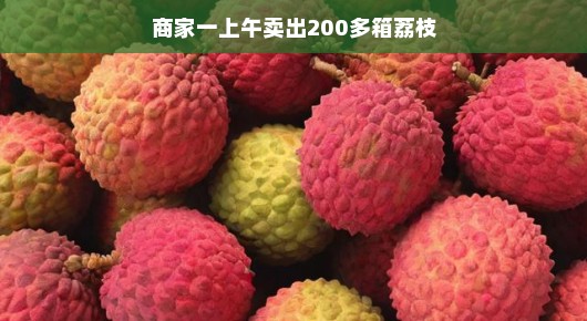 轻松售卖，一上午荔枝热销200多箱