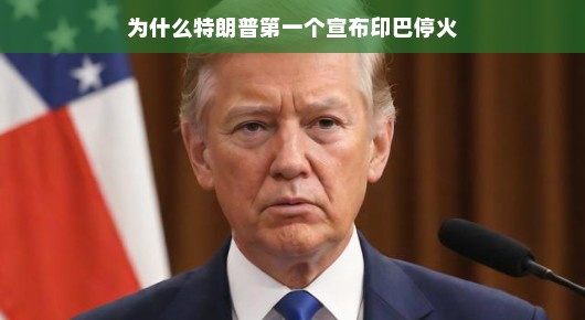 揭秘特朗普宣布印巴停火的背后原因