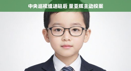 中央巡视组进驻后,童亚辉主动投案—自我革新的勇气
