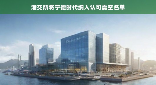 港交所将宁德时代纳入认可卖空名单,市场的新机遇与挑战