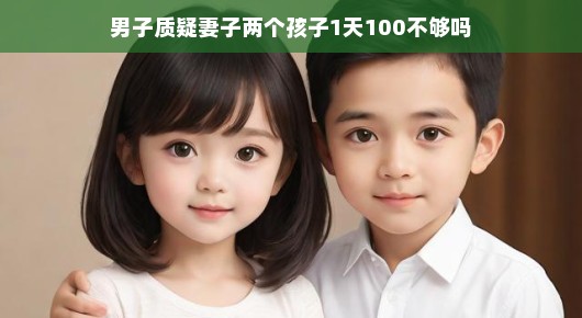 男子对妻子质疑,两个孩子一天100元真的够吗?