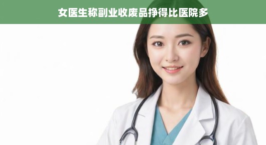 女医生副业收废品，收入竟超主业，医生职业的新视角