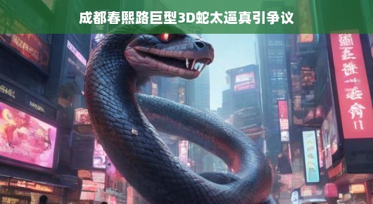 成都春熙路巨型3D蛇，逼真引争议的背后故事