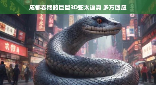 成都春熙路巨型3D蛇太逼真，多方回应与热议