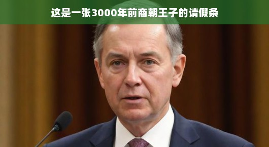 这是一张3000年前商朝王子的请假条