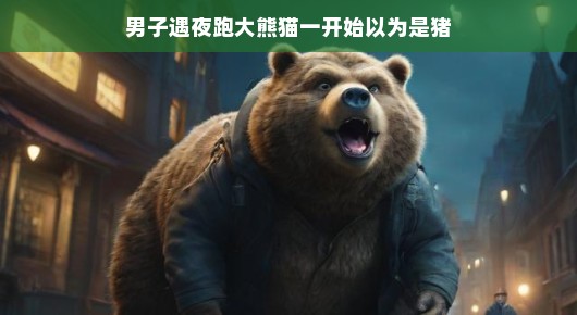 偶遇大熊猫夜跑，男子直呼这不是猪吗？