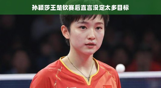 孙颖莎王楚钦赛后坦言,我们并未设定太多目标