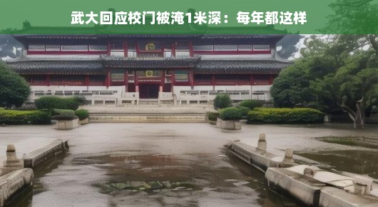 武大回应校门被淹一米深，每年的水漫金山现象