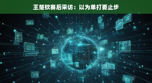 王楚钦,意外中的止步,单打之路的挑战与成长