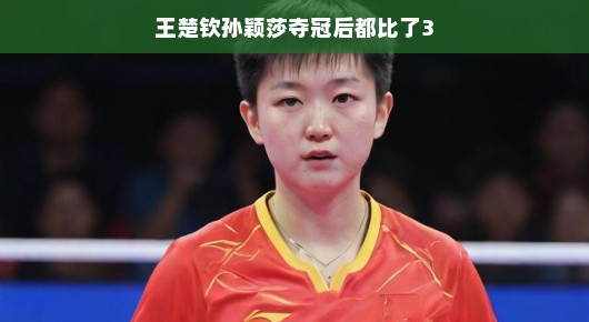 王楚钦与孙颖莎，三连胜背后的荣耀与奋斗