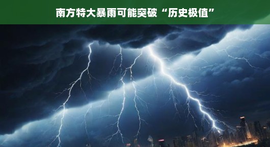 南方特大暴雨来袭,历史极值或将被突破