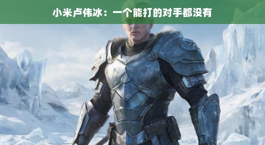小米卢伟冰，一个能打的对手都没有小米的猛将卢伟冰，无敌之姿，挑战行业之巅