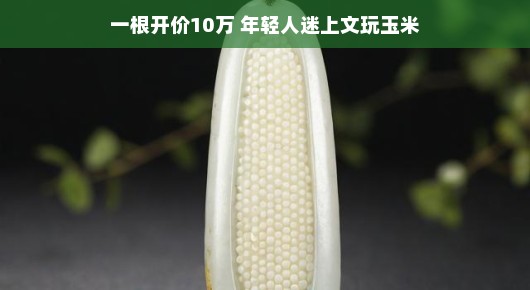 一根开价10万,年轻人迷上文玩玉米