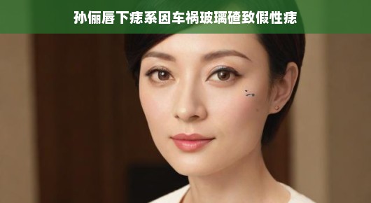 孙俪唇下痣背后的故事，车祸与玻璃碴引发的假性痣奇闻