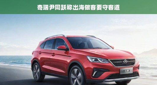 奇瑞尹同跃海外拓展心得分享,携手共进,双赢之路,共创发展新篇章。